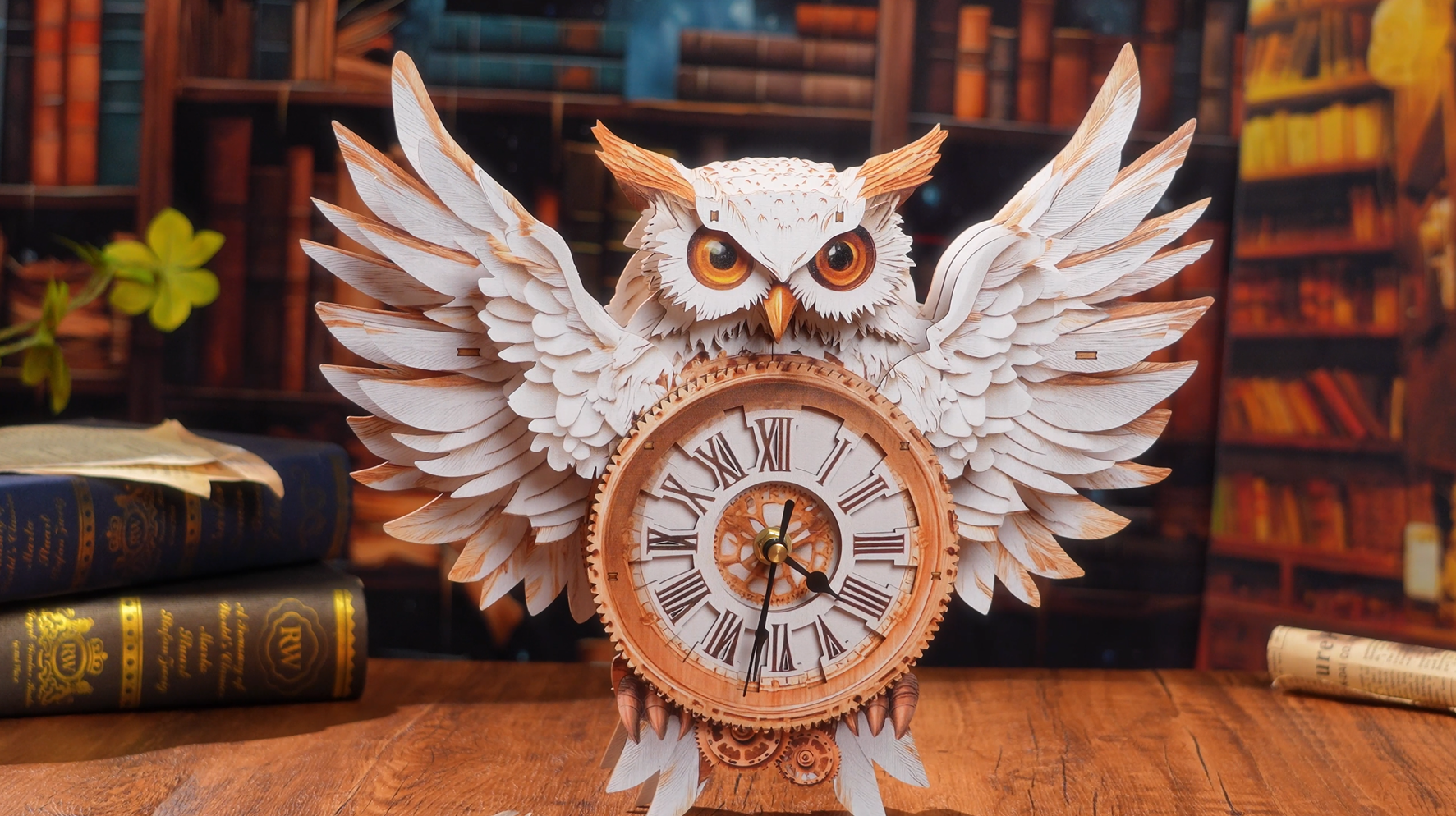 Amazon.com: Rnfinewow 3D Wooden Puzzles for Adults, Snowy Owl